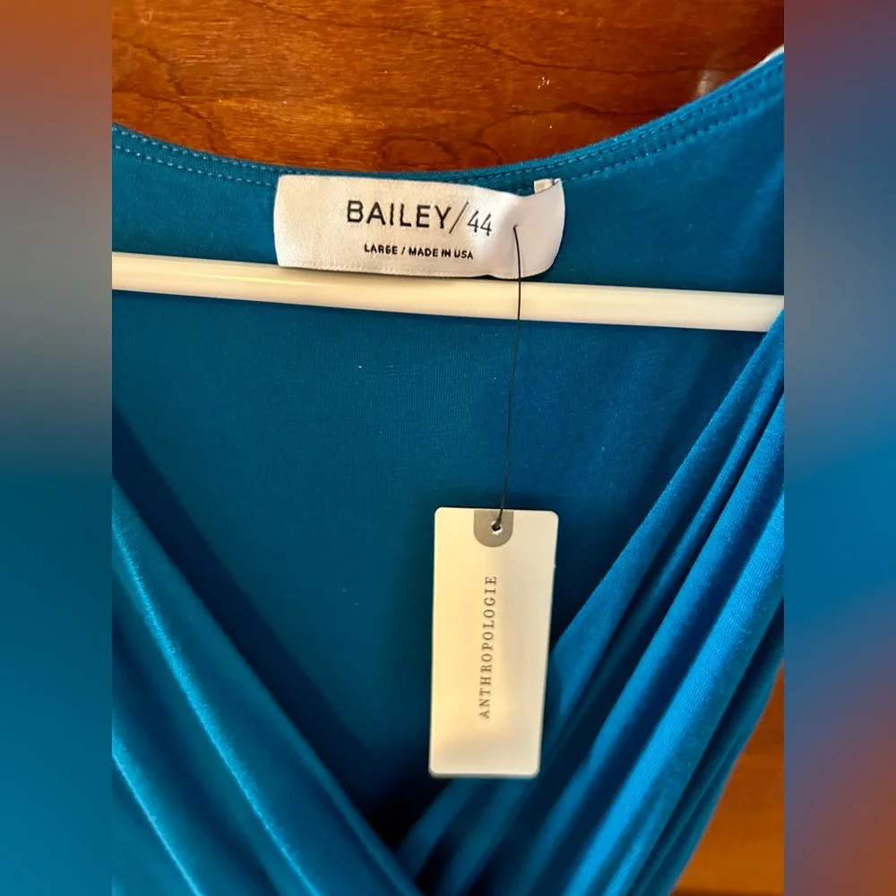 Anthropologie Bailey 44 Faux
Wrap Dress Size Large Turquoise Jersey Knit NWT - Picture 4 of 7